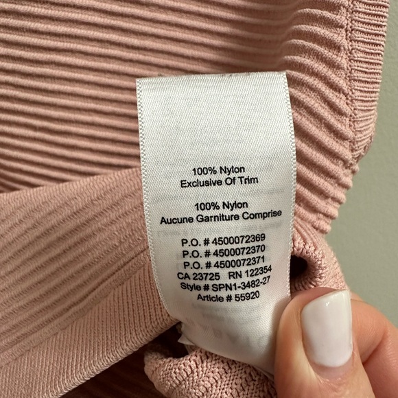 Babaton Pink Ribbed Tank Top - Picture 4 of 5